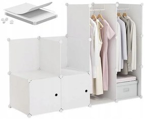 Szafa modułowa XL – biała, pojemna, idealna do każdej sypialni