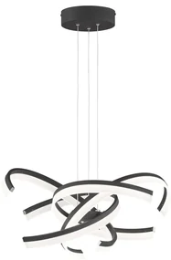 Czarna lampa wisząca LED ze ściemniaczem ø 65 cm Sund TW – Fischer & Honsel