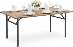 Prostokątny składany stół bankietowy dąb tabac H6-S05