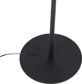 Designerska lampa podłogowa czarna z wbudowanym LED i ściemniaczem dotykowym - Palka