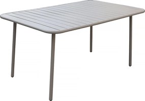 Stół ogrodowy metalowy "Bilbao" - 150 x 90 x 71 cm - Taupe