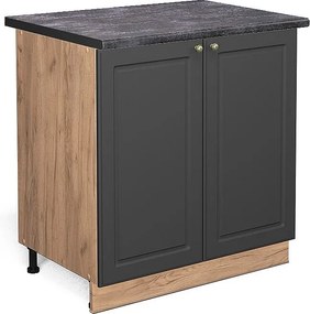 Szafki kuchenne antracytowo-złoty 80x60x82 fame-line