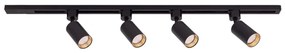 Oprawa punktowa w systemie szynowym TRACER 4xGU10/10W/230V 1 m czarna