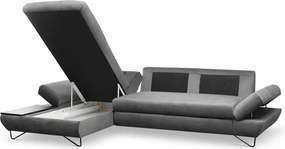 Narożnik LOFT z funkcją spania Regulowane zagłówki i podłokietniki Lewa strona Kronos 22