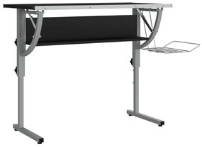 Czarno-szare wysokie biurko z regulowanym blatem H9-P25