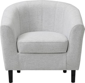 Fotel kabriolet z jasnoszarej tkaniny melanżowej CRISTOBAL