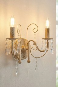 Biały podwójny kinkiet świecznikowy - 2X EX179 F1-G95