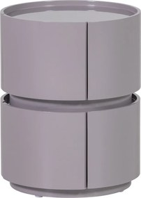 Jasnoszara szafka nocna z połyskiem Lunex – WOOOD