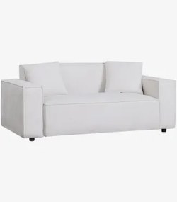 Sofa Dwuosobowa Z Tkaniny Chenilla Basian Szenila Złamana Biel - Sklum