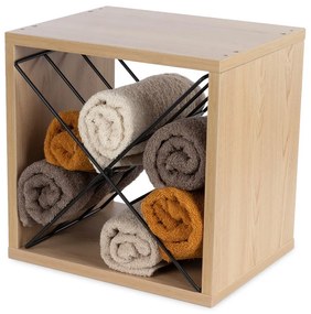 Regał na wino w dekorze jesionu w naturalnym kolorze liczba butelek 12 36,5x36x29 cm Macon – Compactor