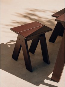 Ciemnobrązowe drewniane krzesło ogrodowe Navo – noo.ma