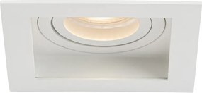 Zestaw 6 Nowoczesny reflektor wpuszczany biały regulowany - Carree