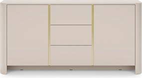 Komoda Sorrenti 168 cm z szufladami - kaszmir / złoty