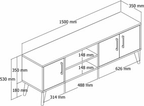Szafka pod telewizor Exxen Oak