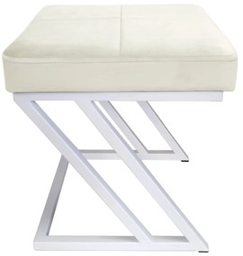 Pufa ZETA LOFT taboret podnóżek podstawa biała MG50