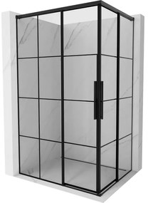 Mexen Rox Duo kabina prysznicowa rozsuwana 120 x 100 cm, czarna kratka, czarna - 8C2D-120-100-70-77