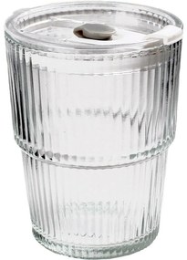 Toro Szklanka ze słomką 320 ml, 9,5 x 9,5 x 11,3cm