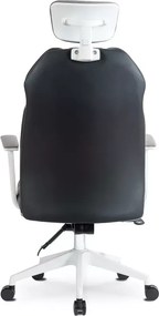 Fotel biurowy ergonomiczny obrotowy Duncan szary czarny regulowany zagłówek multiblock