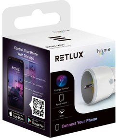 Retlux RSH 201 Inteligentne gniazdko z połączeniem Wi-Fi i Bluetooth
