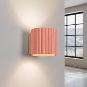 Kinkiet AURA brzoskwiniowy G9 ryflowany SOLLUX  LIGHTING