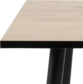 Kwadratowy stół obiadowy z blatem w kolorze dębu Wilma 80x80