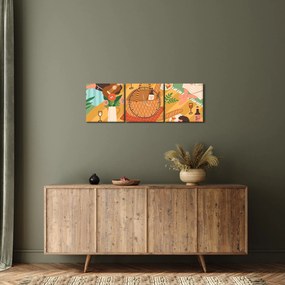 Obraz - Letnia miłość (z zegarem) (90x30 cm)