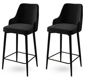 Zestaw krzeseł barowych Enox Black and Black, 2 szt., 2 szt.