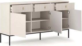 Komoda Aurea 154 cm – stylowa komoda z ryflowanymi frontami, nowoczesny design