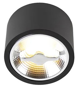 Nowoczesny plafon reflektor czarny AR111 w komplecie z LED - Expert