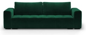 Zielona aksamitna rozkładana sofa Milo Casa Luca
