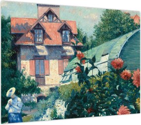 Obraz - Gustave Caillebotte, Dahlias, Garden at Petit Gennevilliers, reprodukcje (70x50 cm)