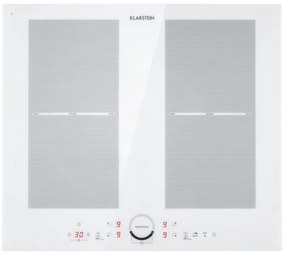 Klarstein Delicatessa 60cm Płyta Indukcyjna 2StrefyFlex 4 Strefy Gotowania Biały