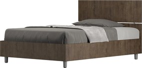 Łóżko bez stelaża 120x190 Prosty zagłówek orzech Demas