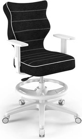 Krzesło obrotowe z podnóżkiem i podłokietnikami Duo White rozmiar 6 (159-188 cm)