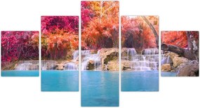 Obraz turkusowej laguny, Laos, Tat Kuang Si (125x70 cm)
