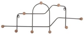 Szary metalowy wieszak ścienny 71 cm Maze – PT LIVING