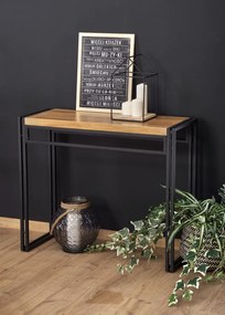 ZIRA KN1 konsolka dąb złoty / czarny