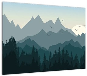 Obraz - Góry oczami grafika (70x50 cm)