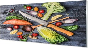 Panel nad Blat Kuchenny Przygotowanie Warzywnego Posiłku