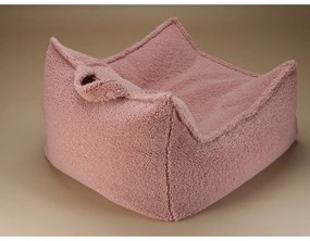 Różowy dziecięcy worek do siedzenia z materiału bouclé Chair – Wigiwama