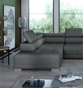 Narożnik CAMPO XL z elektryczną regulacją siedziska Lewostronny w tkaninie MEMPHIS 06 WERSAL