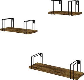 Półka ścienna drewno antyczne 43x12.8x10.8 fyrk