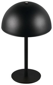 Lampa stołowa LED w kolorze matowej czerni z metalowym kloszem (wysokość 21 cm) Munoz – Trio