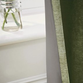 Zasłony termiczne z szenilu w kolorze khaki zestaw 2 szt. 117x183 cm Selene Luxury Chenille – Hyperion