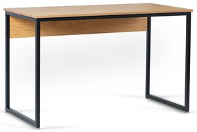 Biurko Loft do Gabinetu ROSS 120x60 cm Dąb Złoty/Czarny Nowoczesne