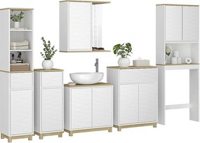 Zestaw mebli łazienkowych biały/dąb 60x30x60 livia