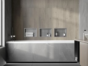 Mexen X-Wall-NR półka wnękowa bez kołnierza 30 x 20 cm, inox - 1911302010