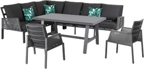 Doppler ELBA - 5-częściowy aluminiowy ogrodowy zestaw obiadowy - Towar z drobną wadą (N578)