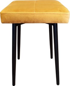 Taboret MAX tkanina Welur stelaż metalowy STOŁEK LOFT : Kolor nogi - Czarna stożek, Kolor tkaniny - VELVET - MG15, Typ tkaniny - Velvet