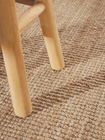Dywan naturalny jutowy ręcznie tkany Boucle naturalnie złoty 160 cm x 160 cm koło